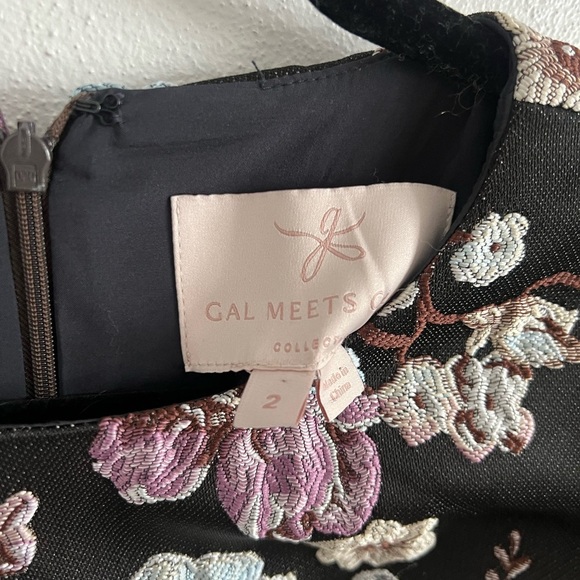 Gal Meets Glam Presley Floral Jacquard Dress, size 2 - Picture 4 of 5